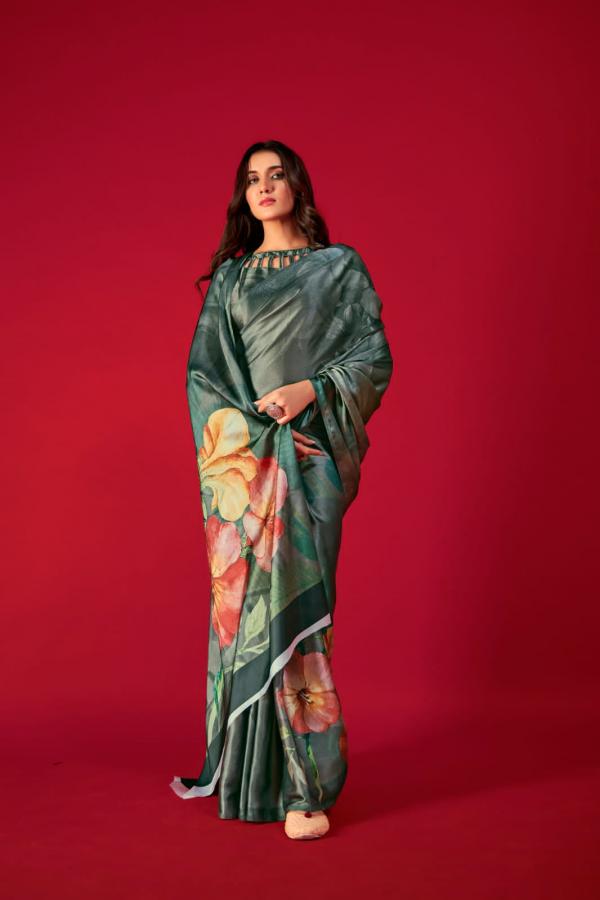 Rajpath Alexa Printed Wear Satin Crepe Saree Collection